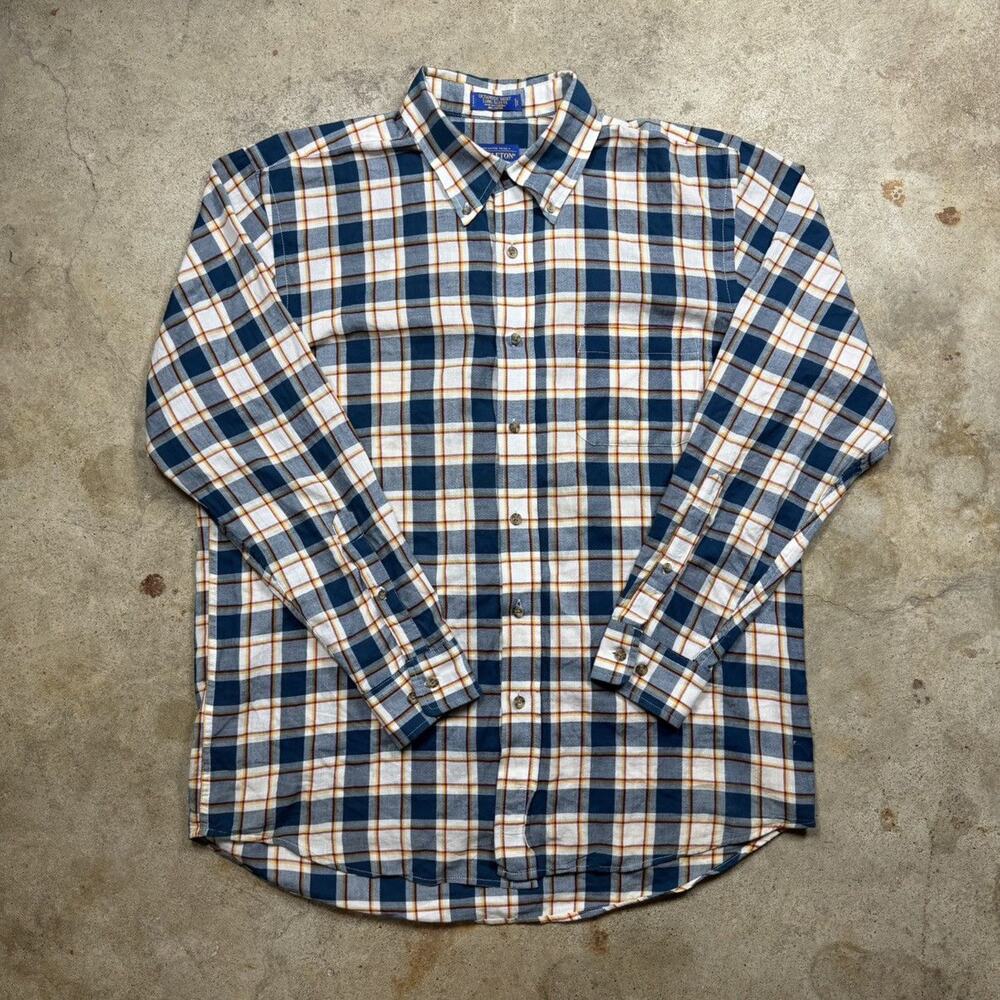 Checkered Pendleton Oceanside Button Up Shirt Size L